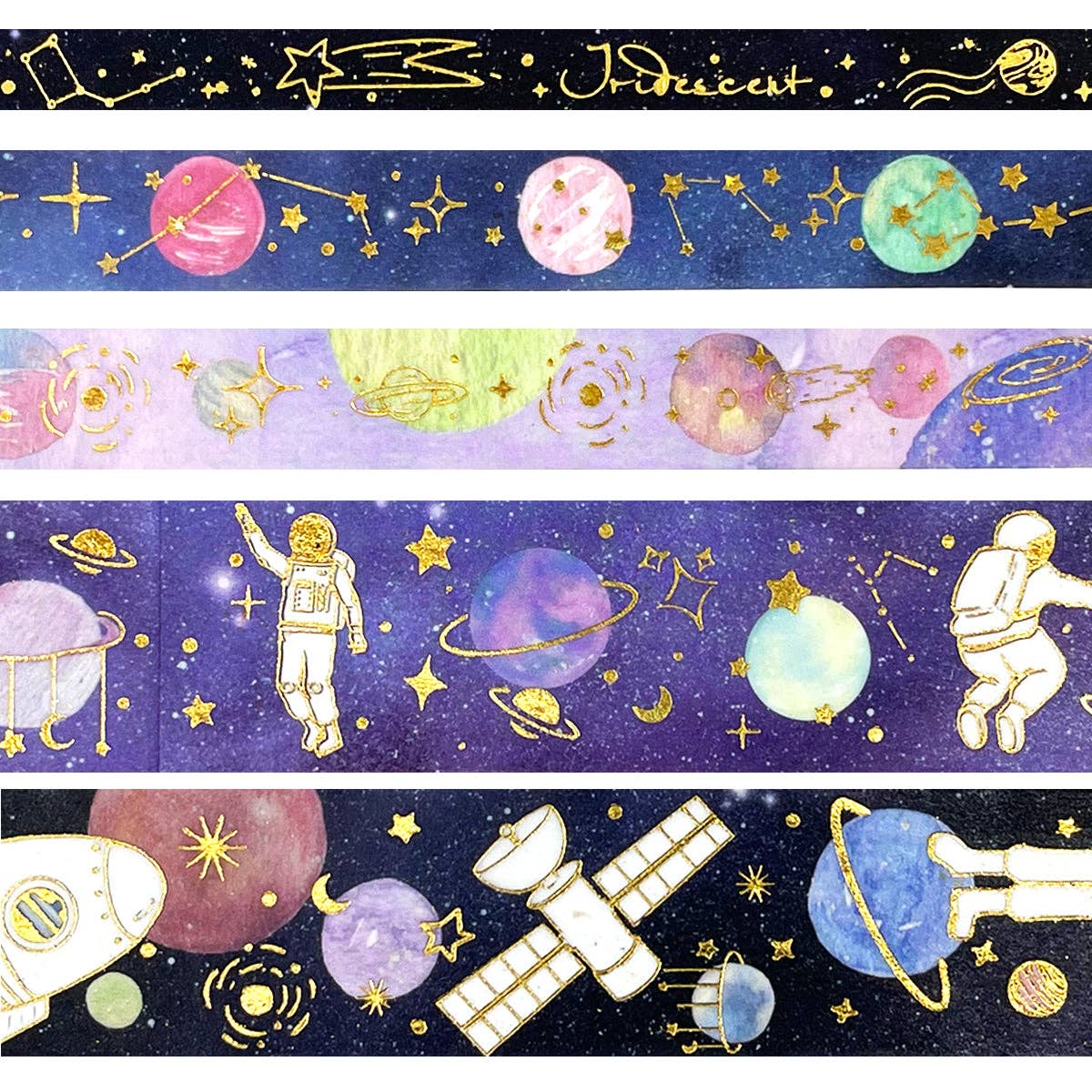 Wrapables.com - Wholesale Washi Tape - Wrapables Decorative Gold Foil Washi Tape and Sticker Set28