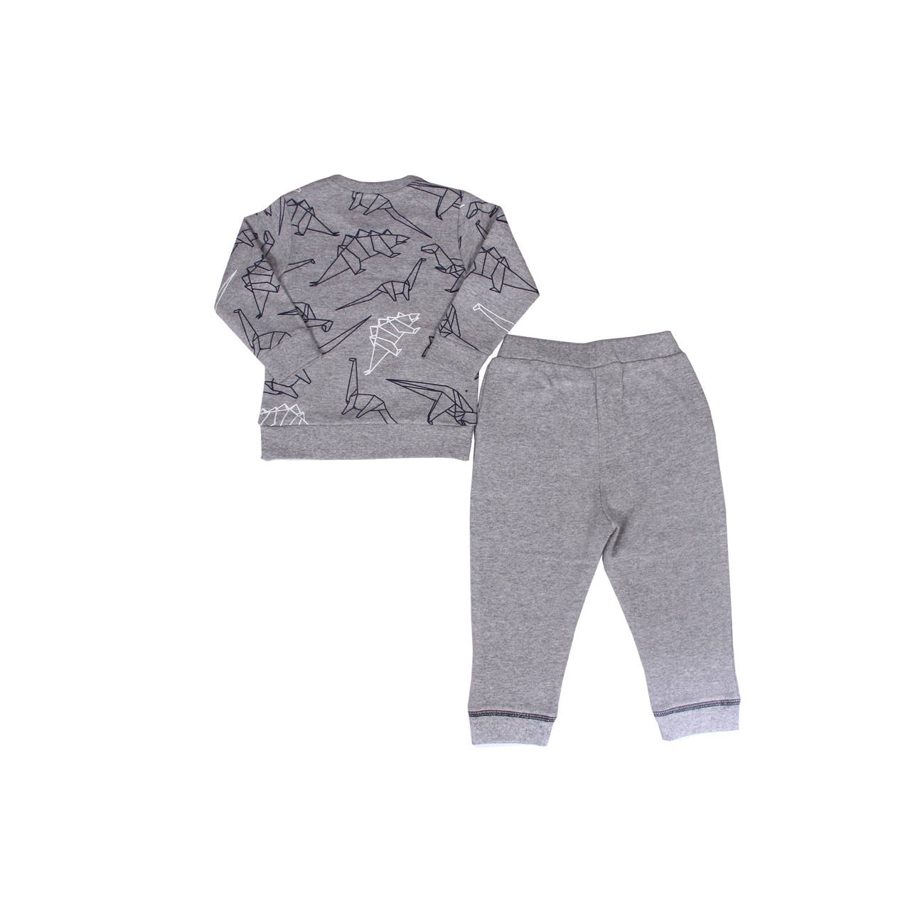 Gray Heather Dax 2 Piece Printed Dinosaur Set Baby for wholesale on Faire1