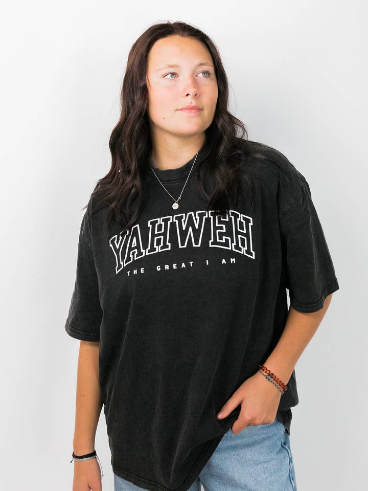 Yahweh Vintage Oversized Tee for wholesale by TRAVCO Christian Wear