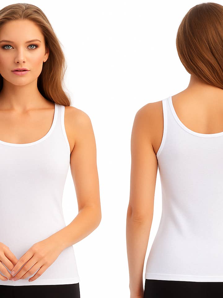 DD Trading GbR - Wholesale Tank Top - Women's - Women's White Tank Top1