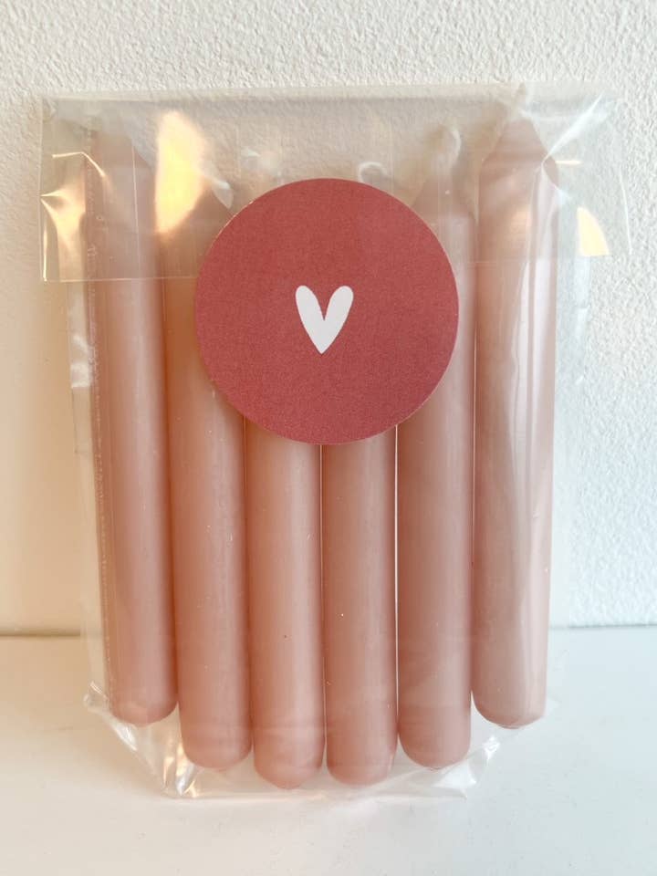 Set of 6 mini candles - Pink for wholesale by SEQ LIFESTYLE