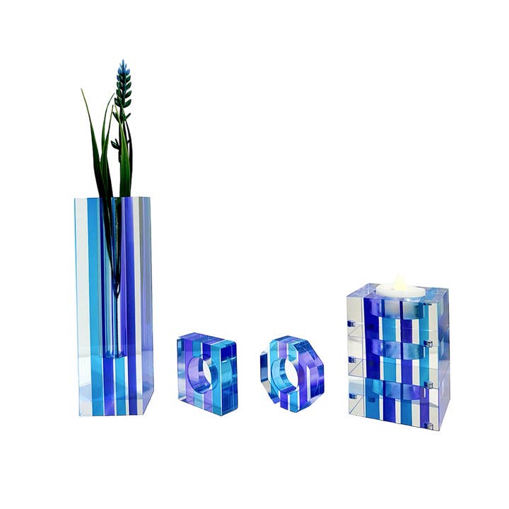 Canetti Design Group Inc. - Wholesale Vase - Striped Colorful Bud Vase - 4 Colors 10