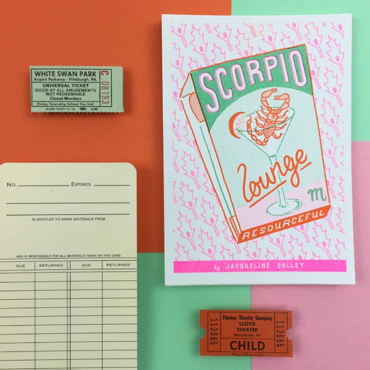 Jacqueline Colley - Wholesale Art Print - A6 Scorpio Zodiac Mini print