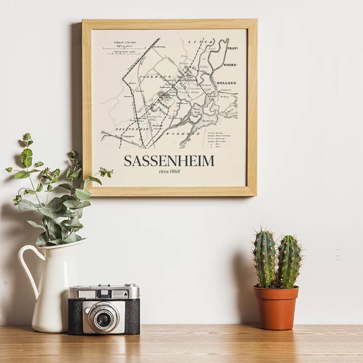 Sassenheim dans un style vintage pour la vente par Vintage Stadskaart