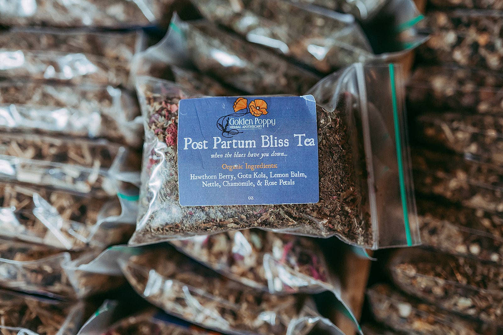 Golden Poppy Herbal Apothecary - Wholesale Nursing Tea - Maternity - Postpartum Bliss Tea, 14 oz Tube (103g)7