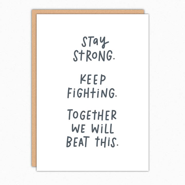 Carte d'encouragement "Reste Fort" IN250 pour la vente par In A Nutshell Studio