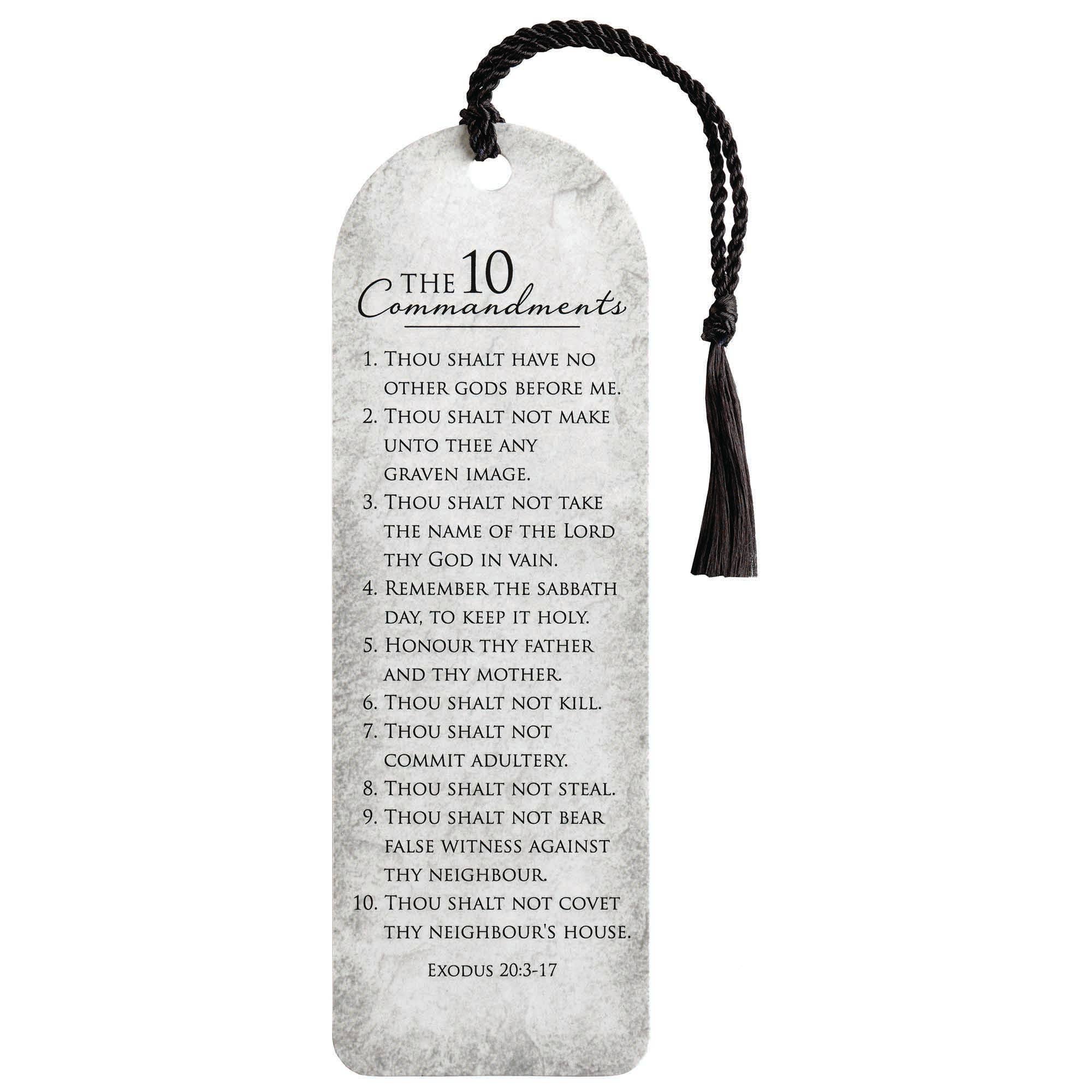 Cottage Garden - Wholesale Bookmark - Bkm tass 10 commandments paper 2x60