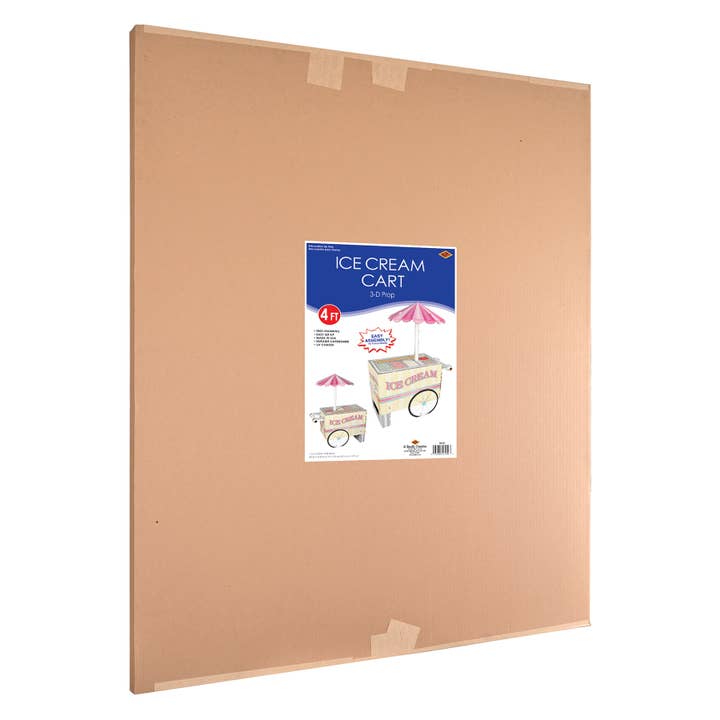 Beistle - Wholesale Decorative Tabletop Object - 3-D Ice Cream Cart Prop, 4' x 32", Cardstock2
