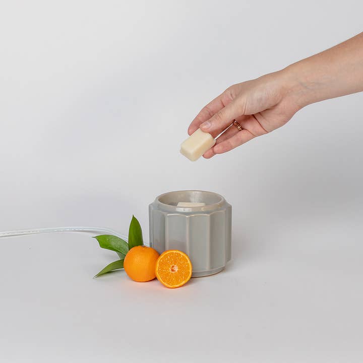 Bridgewater Candle Company - Wholesale Wax Warmer - Grey Banded Wax Warmer