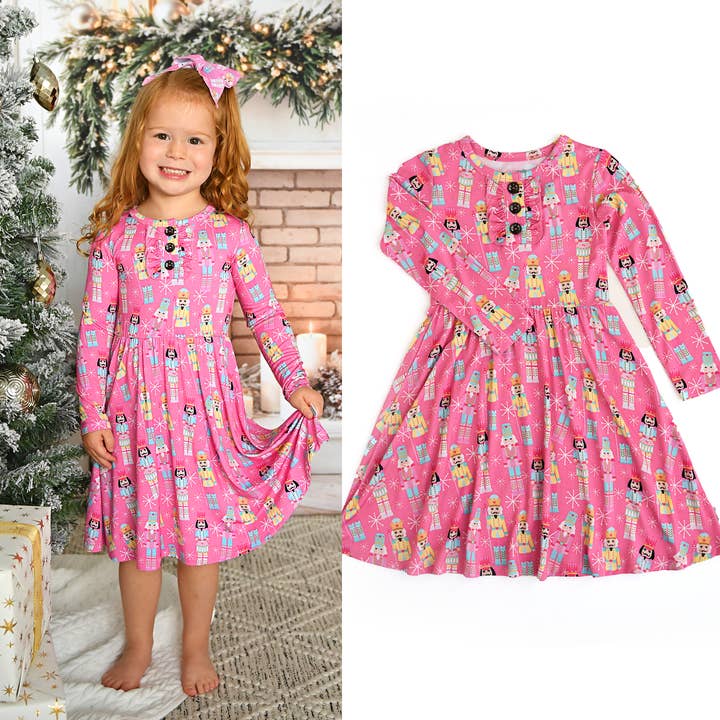 Nadia Nutcrackers TUTU DRESS Xmas Bamboo Toddler Clothing for wholesale by Gigi and Max