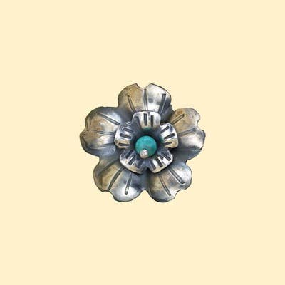 Orecchino barocco in argento Sterling con turchese per la vendita all'ingrosso da parte di Moosepablos, Inc.