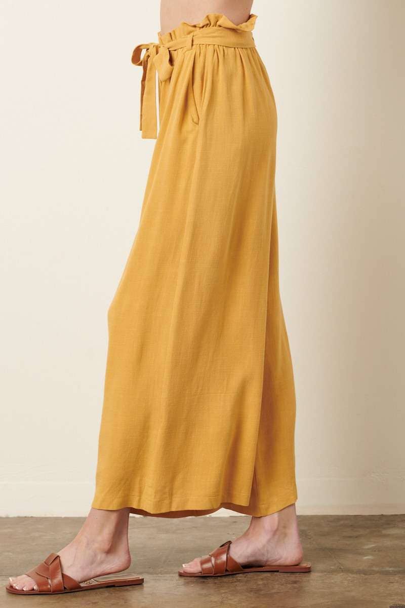 mittoshop - Wholesale Pants - Women's - PAPER BAG TIE DETAIL WIDE LEG PANTS30