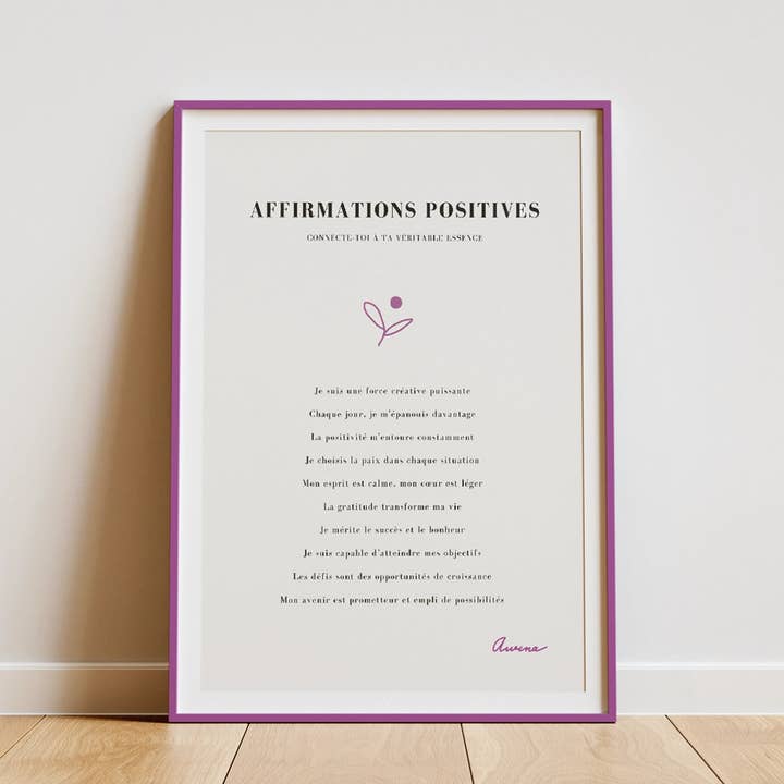 Positive Affirmationen – Poster aus der „Zenitude“-Serie für den Großhandel von Awena Studio