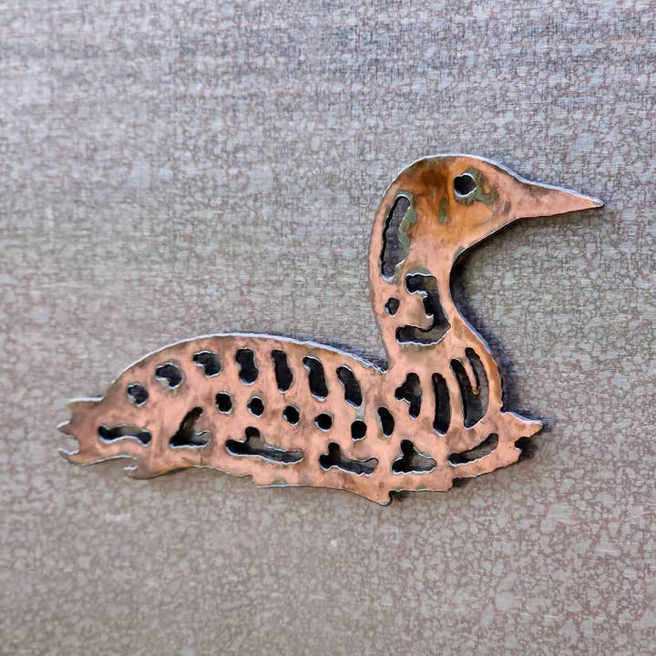 Loon Rustic Metal Fridge Magnet Loon Lover Cabin Gift for wholesale by Rustic Metalz