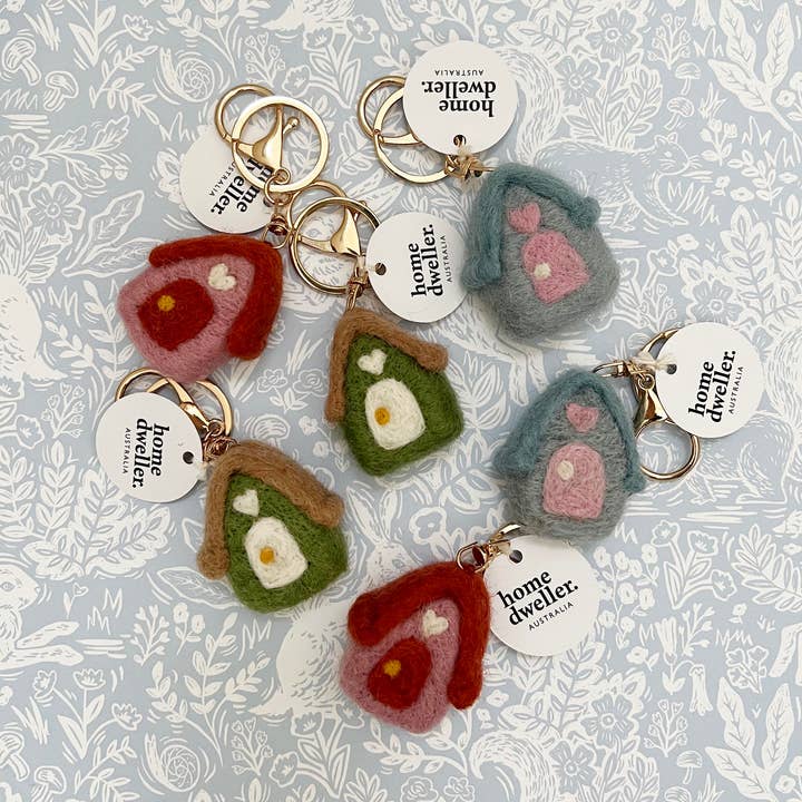 Home Dweller - Wholesale Keychain – Women's - Felt House Keychain | Bag Charm2