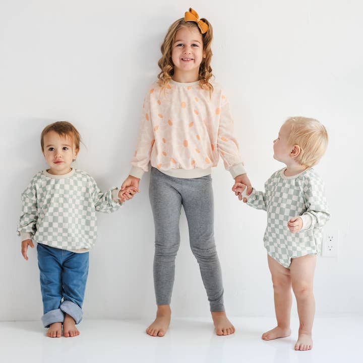 Celebrate Your Tribe - Wholesale Bodysuit (Non-Footed) - Baby - Wavy Check Long Sleeve Romper4