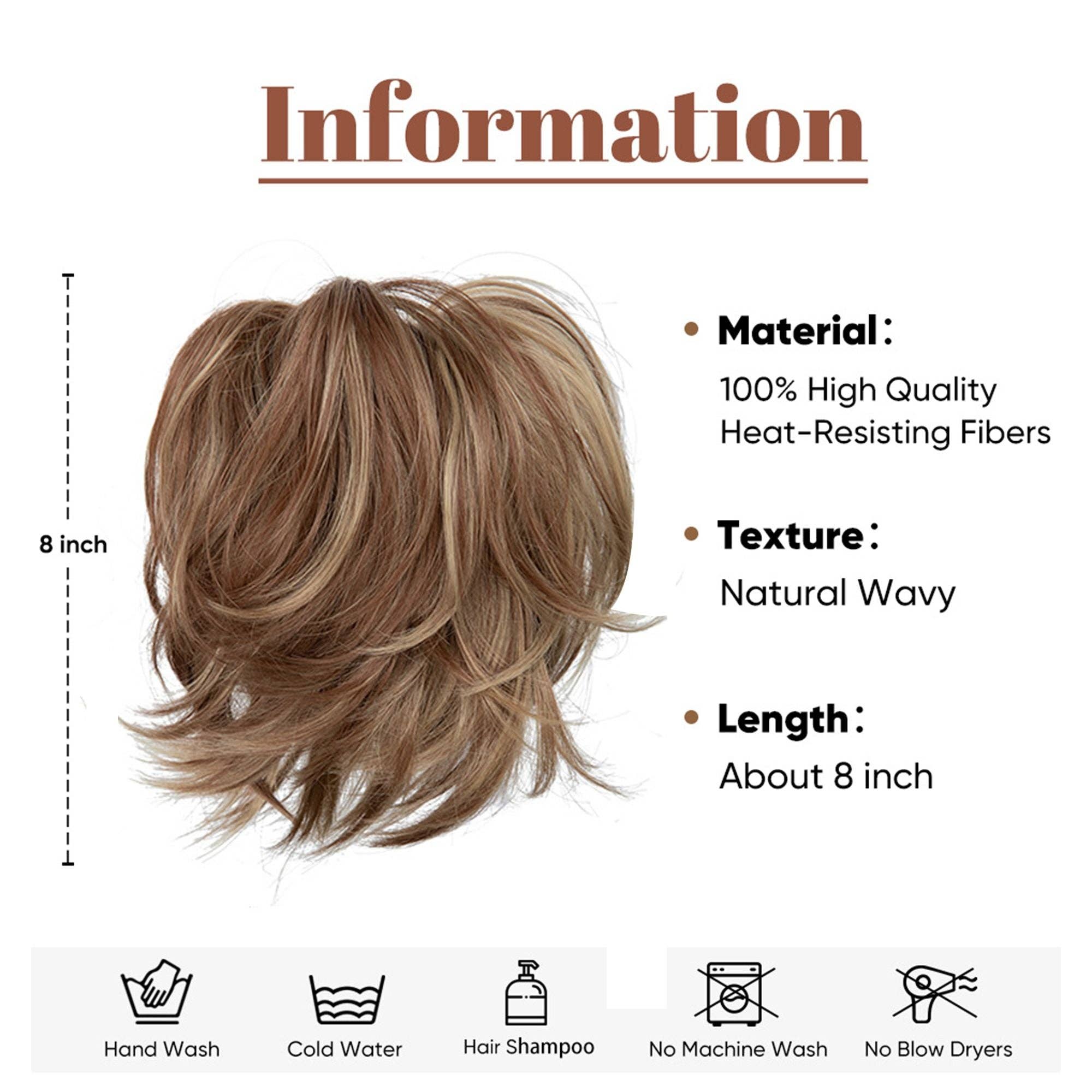 AK Brand - Wholesale Hair Extensions - Short Tousled Ponytail Hairpiece with Claw Clip1