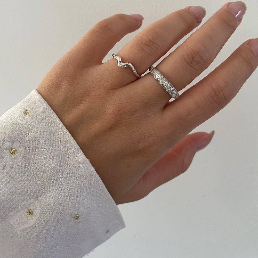 Nava Copenhagen - Wholesale Multi-Stone Ring - Poise Ring - Silver2