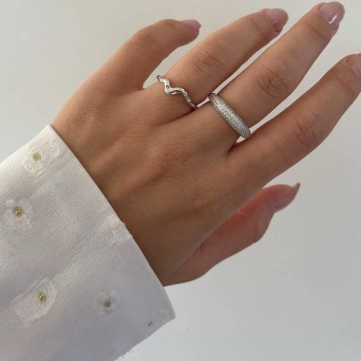 Nava Copenhagen - Wholesale Multi-Stone Ring - Poise Ring - Silver2