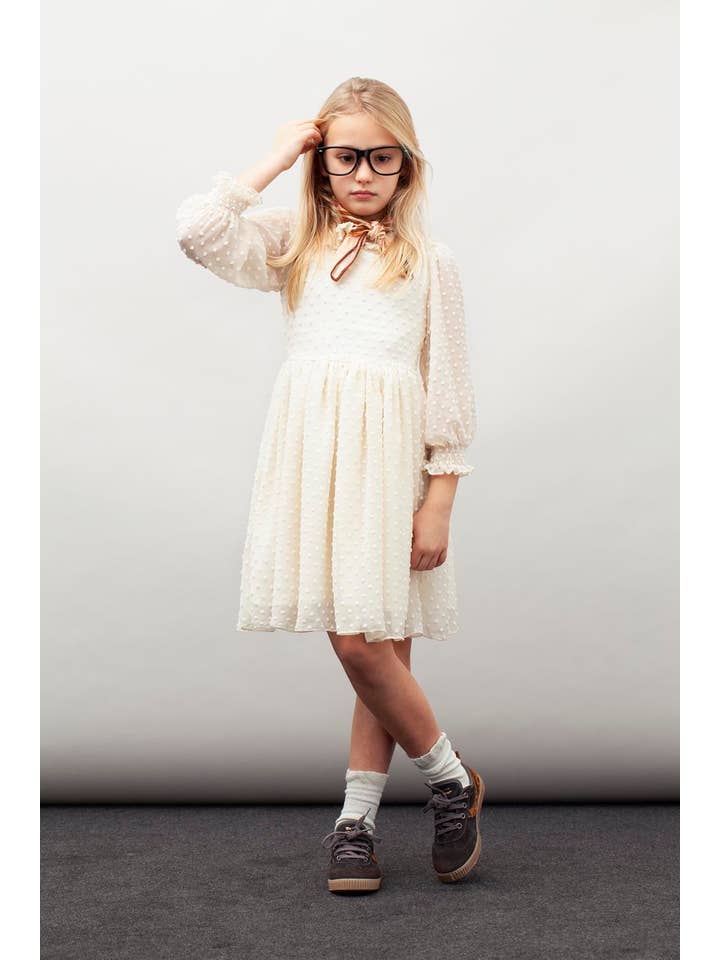 Tocoto Vintage - Wholesale Dress - Kids - Plumeti Dress W325212