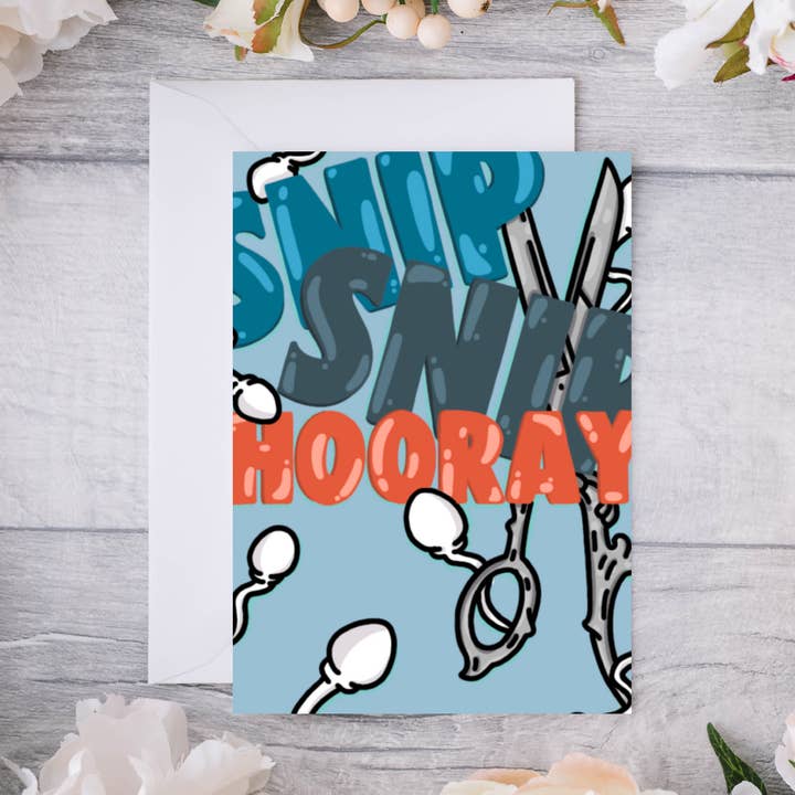 Snip Snip Hooray || Wenskaart voor wholesale door Devine Design Co
