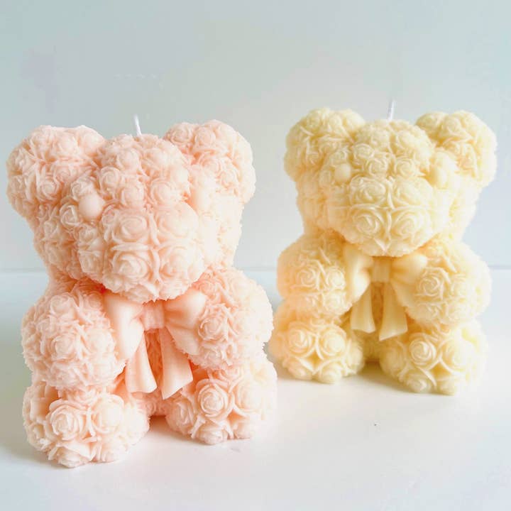 Aroma Sparks - Wholesale Novelty Candle - Teddy Rose Bear Pillar Candle1