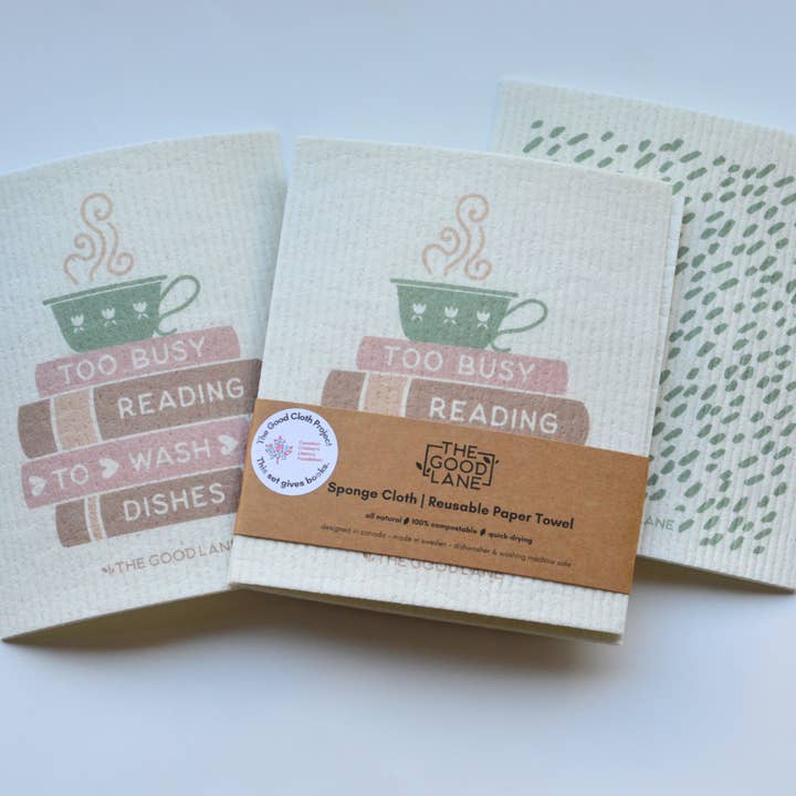 Cloths That Give Books - Swedish Sponge Cloth Set for wholesale by The Good Lane
