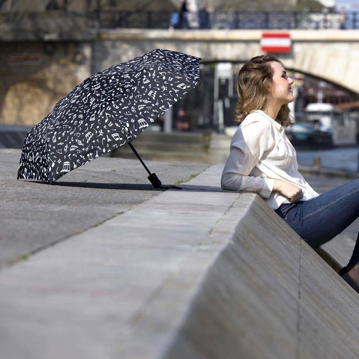 SMATI - Wholesale Umbrella - Unisex - Automatic Folding Umbrella Music Notes4