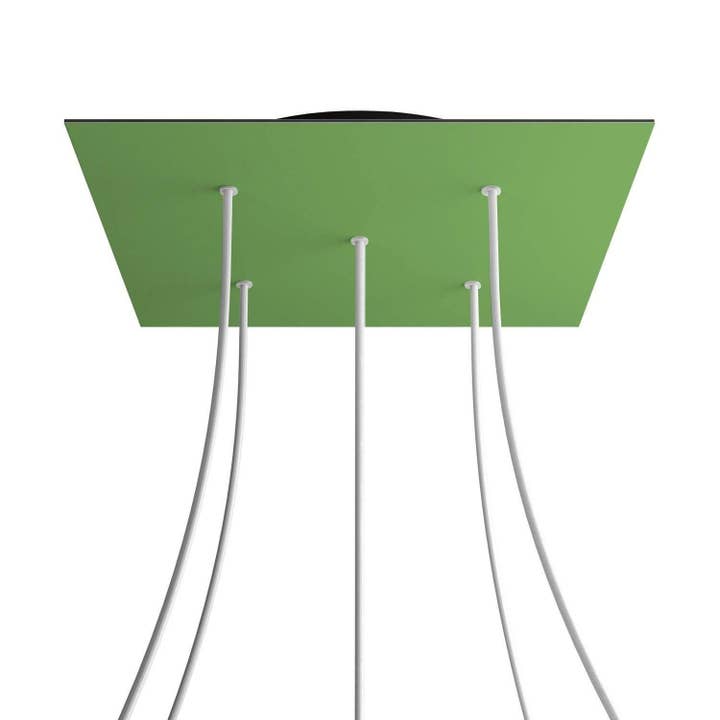 Rosace XXL Rose-One carré, 400 mm avec 5 trous et 4 trous latéraux pour la vente par LIGHTINUP S.R.L.