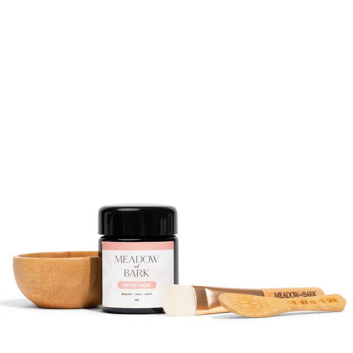 Ensemble masque détox et bol en bambou pour la vente par Meadow and Bark