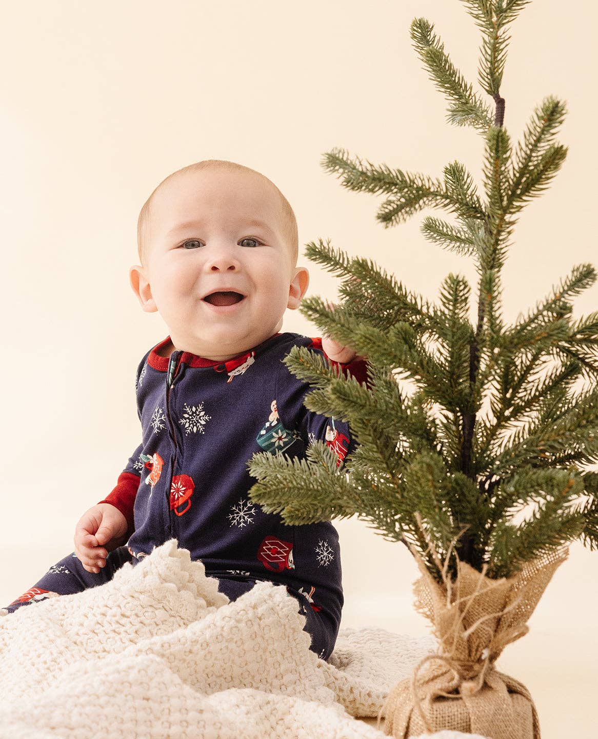 Lark - Wholesale Jumpsuit - Baby - Holiday Convertible Footie in Cozy Cocoa6