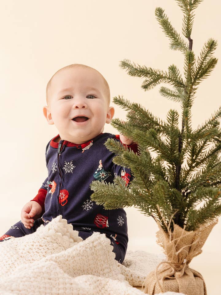 Lark - Wholesale Jumpsuit - Baby - Holiday Convertible Footie in Cozy Cocoa6