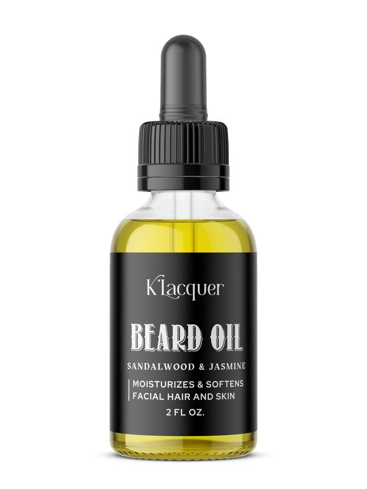 Aceite para barba de sándalo y jazmín para venta al por mayor de K'Lacquer
