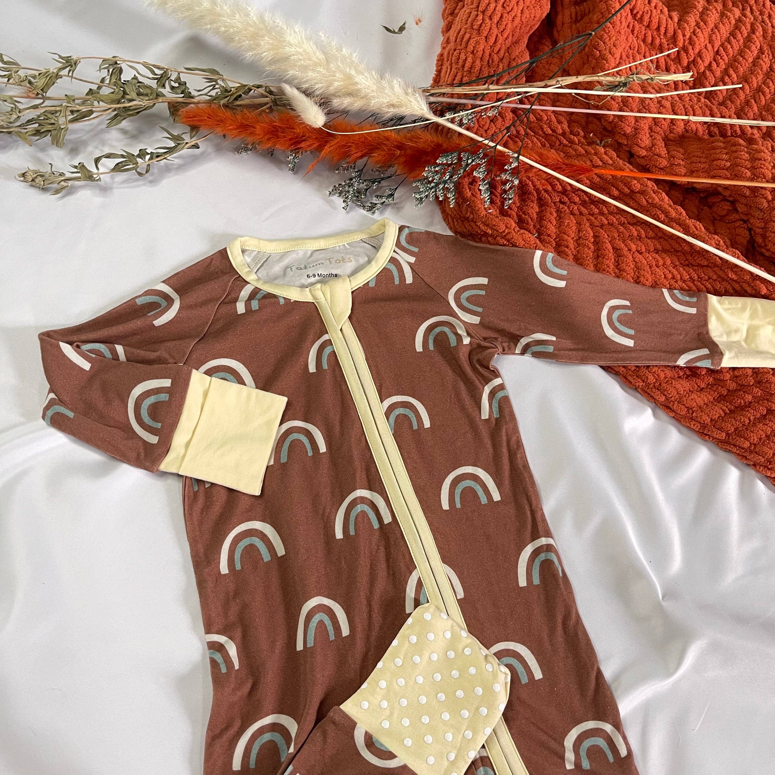 Tatum & Trace - Wholesale Jumpsuit - Baby - Boho Rainbows Bamboo Romper2