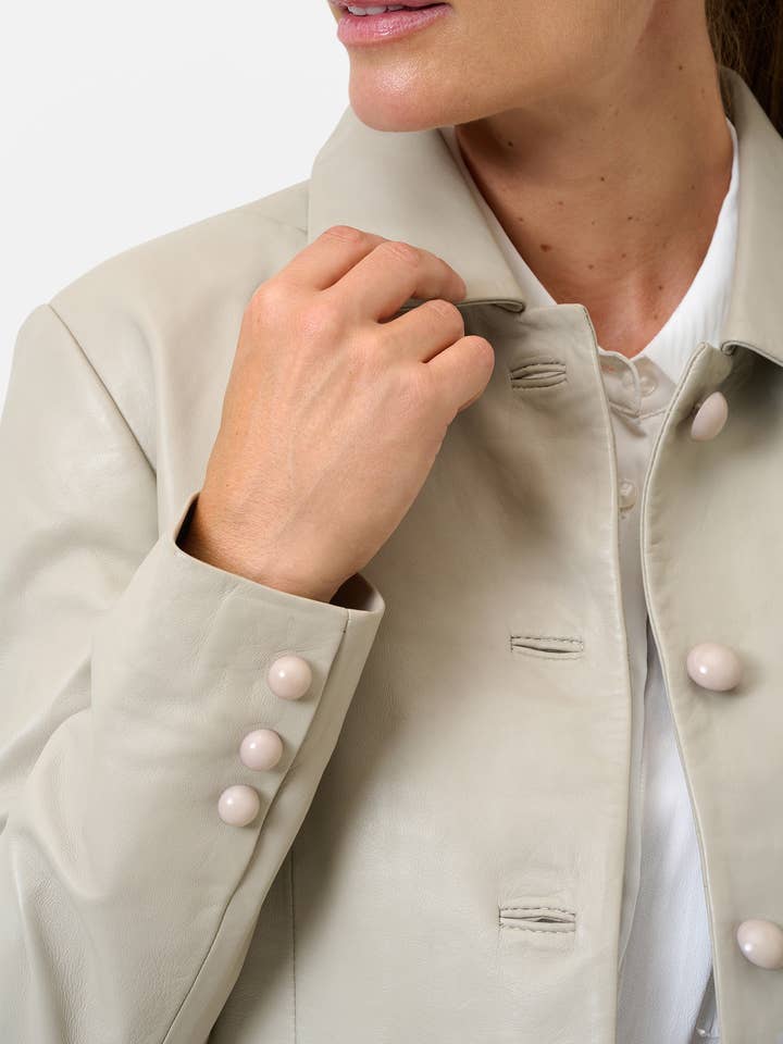 Ricano – wholesale Leather jacket – Women′s – Short Women's Bolero Yolanda - Lamb Nappa Leather11