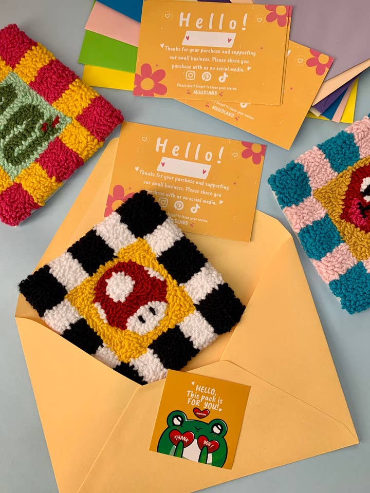 Sottobicchieri da caffè, sottobicchieri Punch Needle, Tazza fatta a mano per la vendita all'ingrosso da parte di MUUDLAND