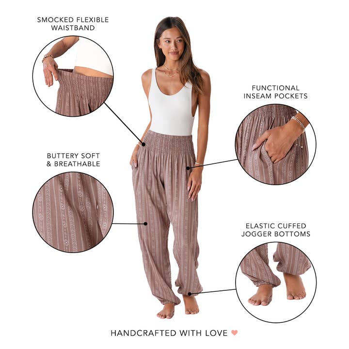 Lotus and Luna - Vendita all'ingrosso Pantalone - Donna - Pantaloni Harem tribali Yao con tasche4