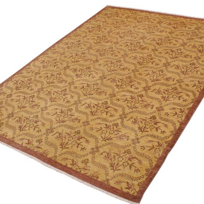 Boho Chic Ziegler Coralee Gold/Brown Wool Rug - 8'10'' x 12'0'' for wholesale by Arshs Fine Rugs