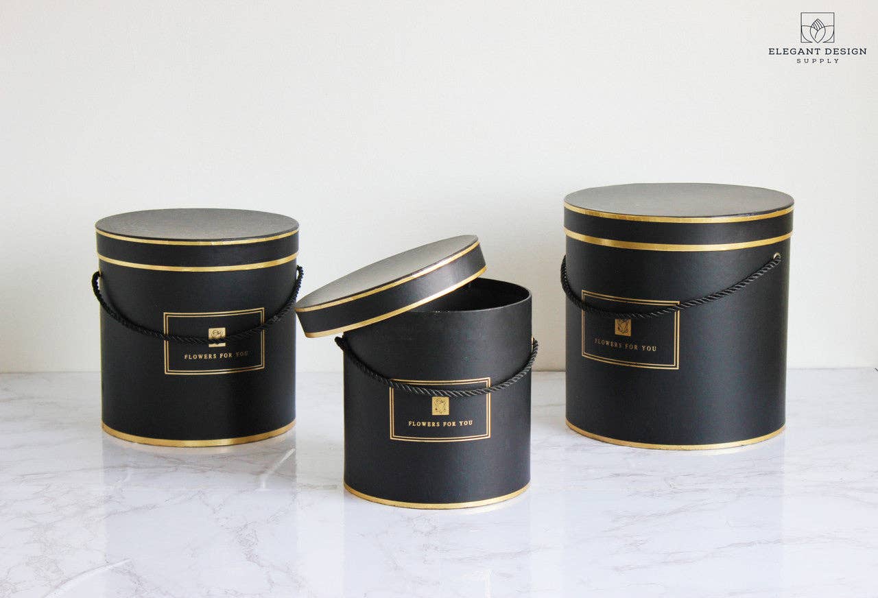 Elegant Design Supply - Wholesale Gift Box - Round "Flowers for you" Hat Flower Box4