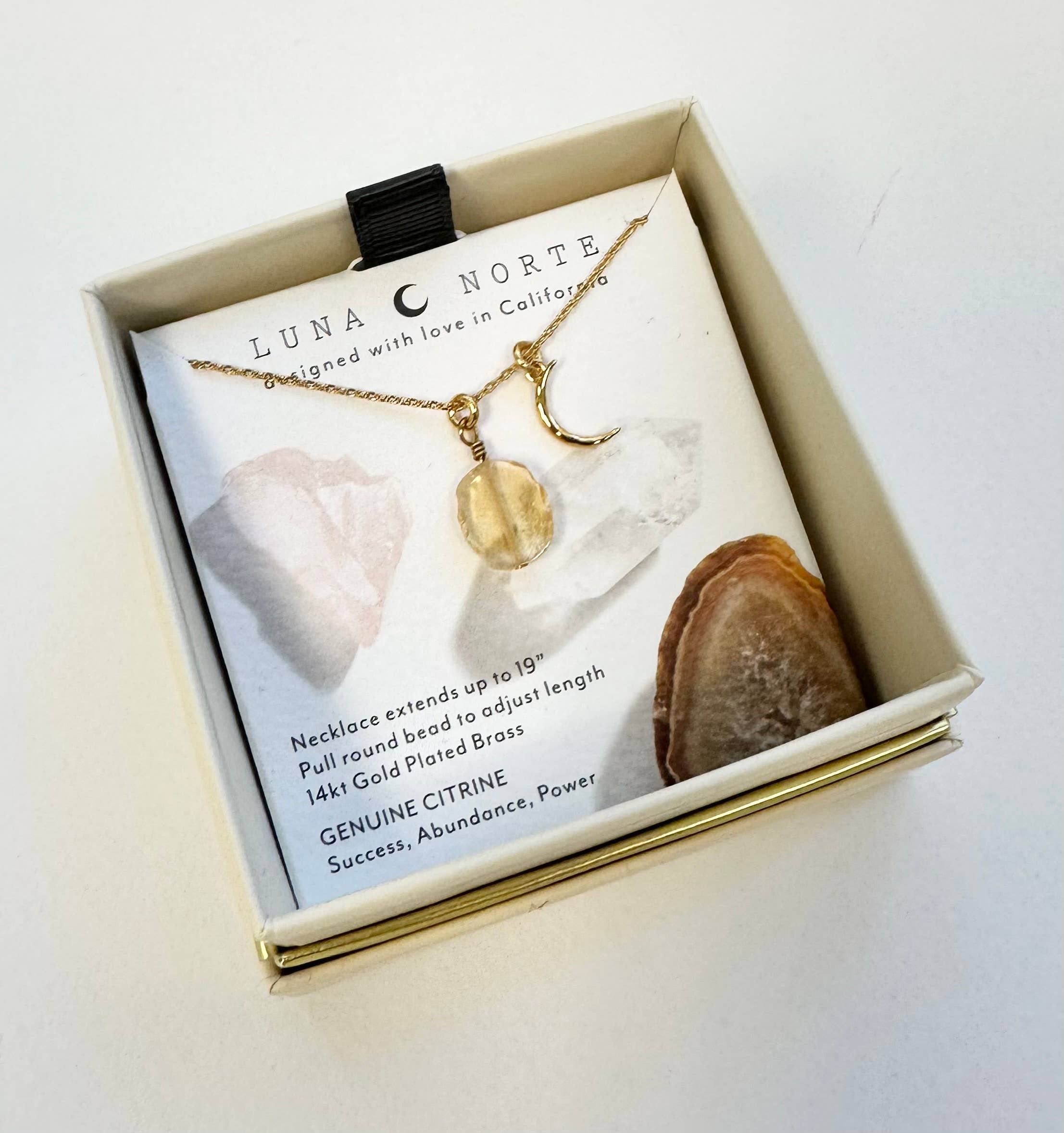 Luna Norte - Wholesale Pendant/Charm Necklace - Celestial Being Necklace- Citrine1