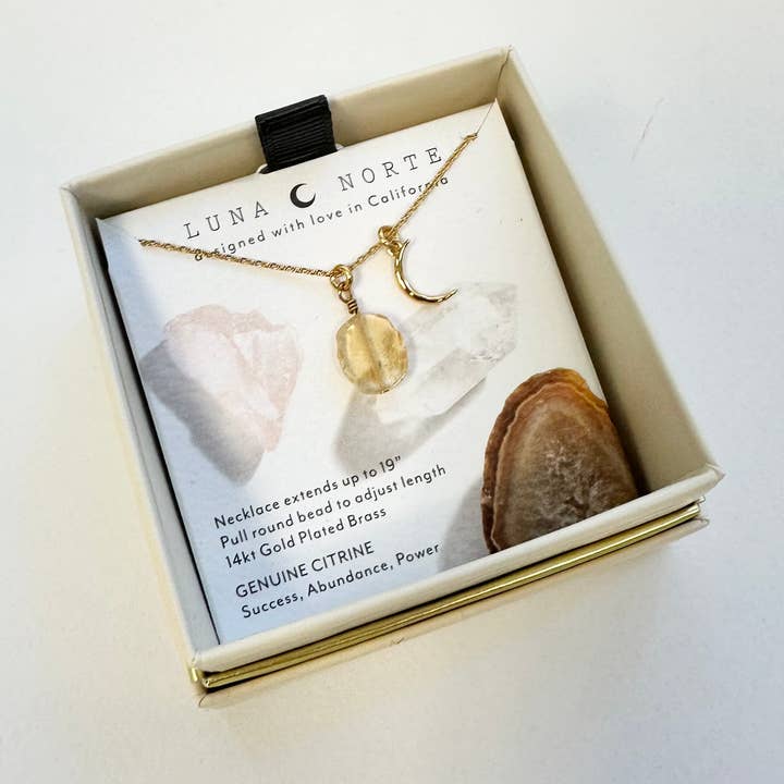 Luna Norte - Wholesale Pendant/Charm Necklace - Celestial Being Necklace- Citrine1