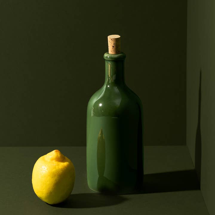 GHARYAN Stoneware & Olive Wood Tableware | Ships from USA – Großhandel Öl-/Essigspender – Handgefertigter Steinzeug-Spender für Olivenöl | Jazz 60 cl6