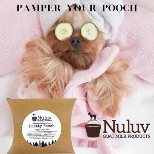 Nuluv Goat Milk Products - Wholesale Pet Grooming Set - Dog - Pretty Pooch Doggie Day Spa Set