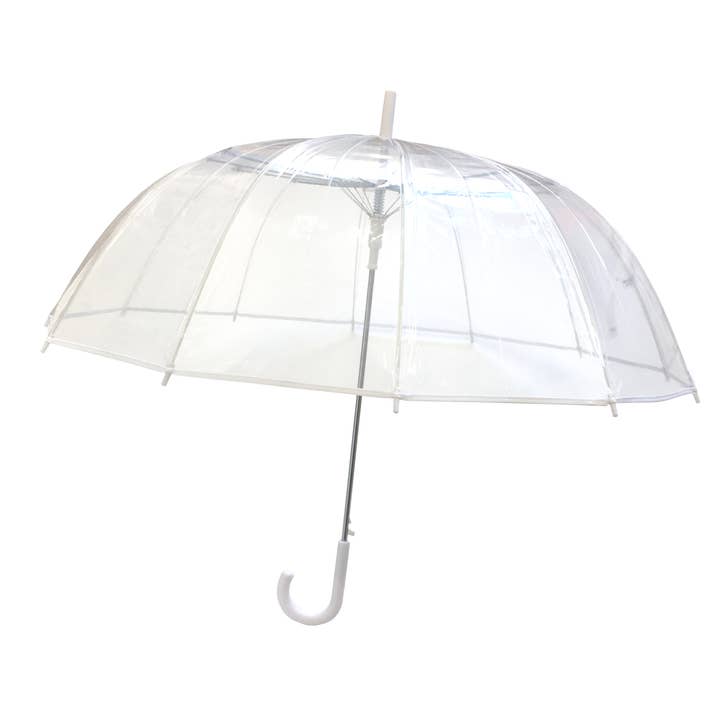 SMATI - Wholesale Umbrella - Women's - Large Transparent Umbrella with White Border - Wedding1