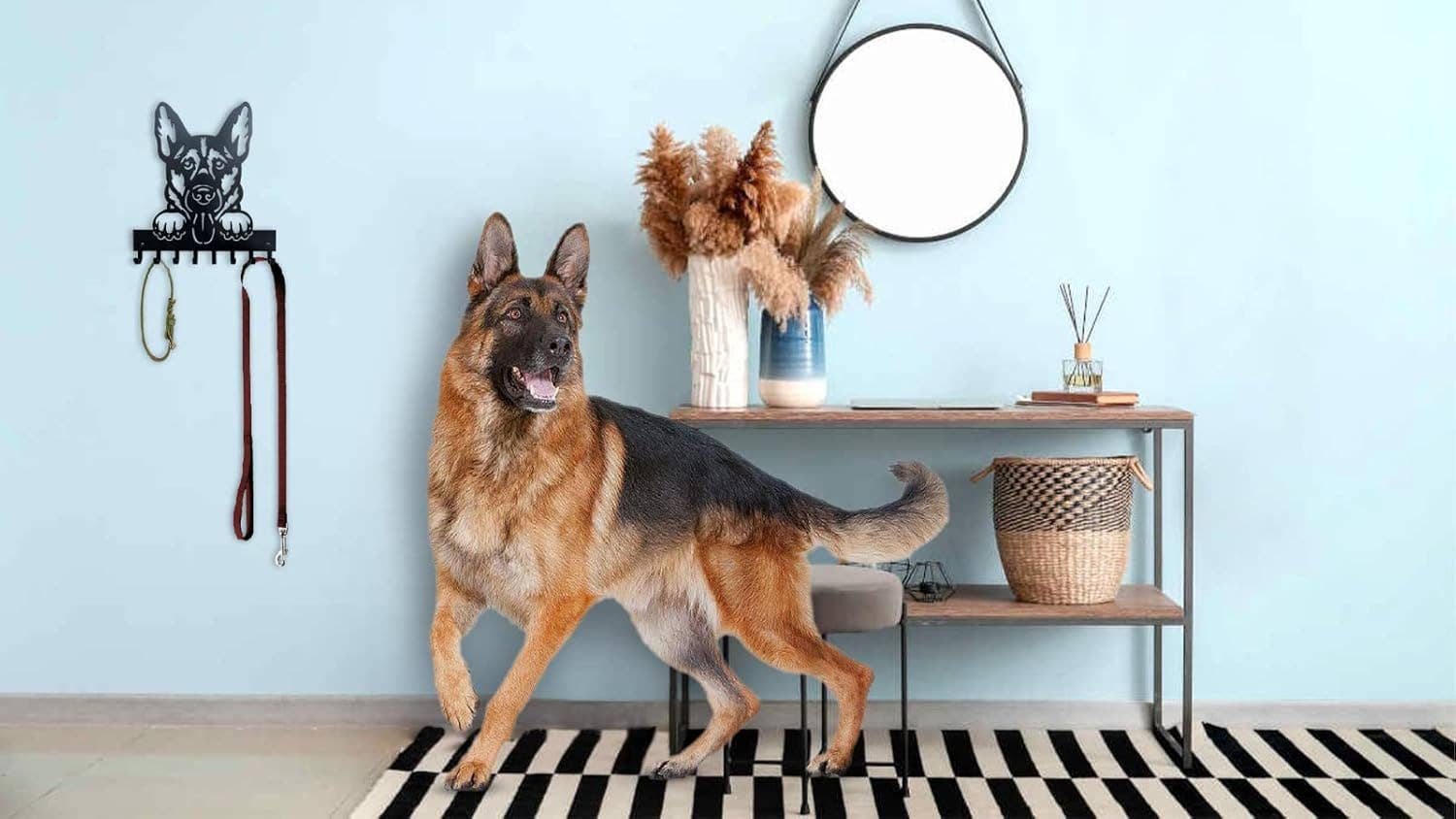 Store and Design – Großhandel Wandhaken – Wandhaken Hund - Deutscher Schäferhund1