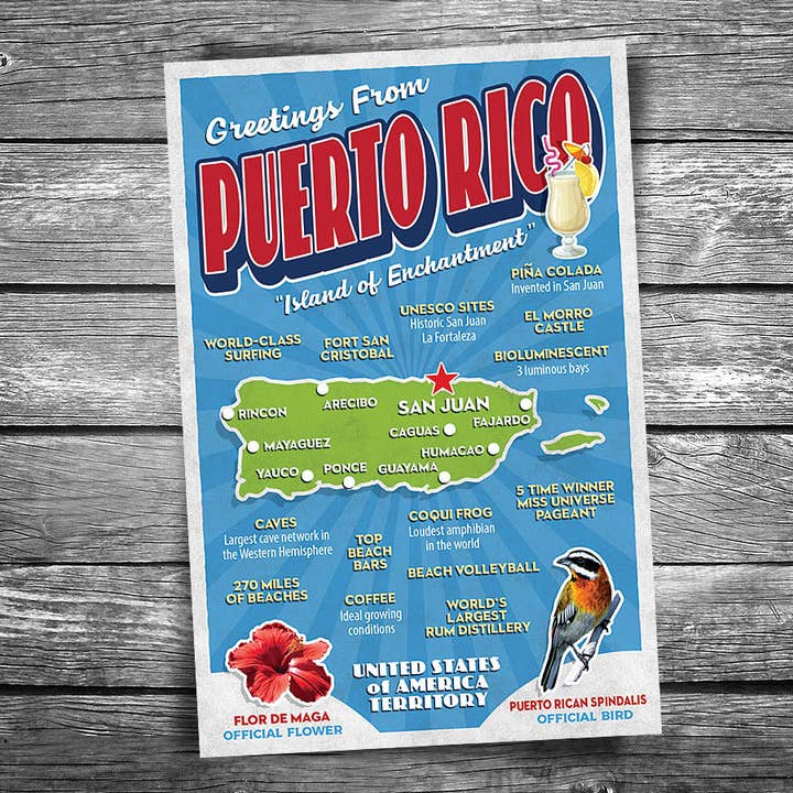 Christopher Arndt Postcard Co. - Wholesale Postcard - Greetings from Puerto Rico Postcard