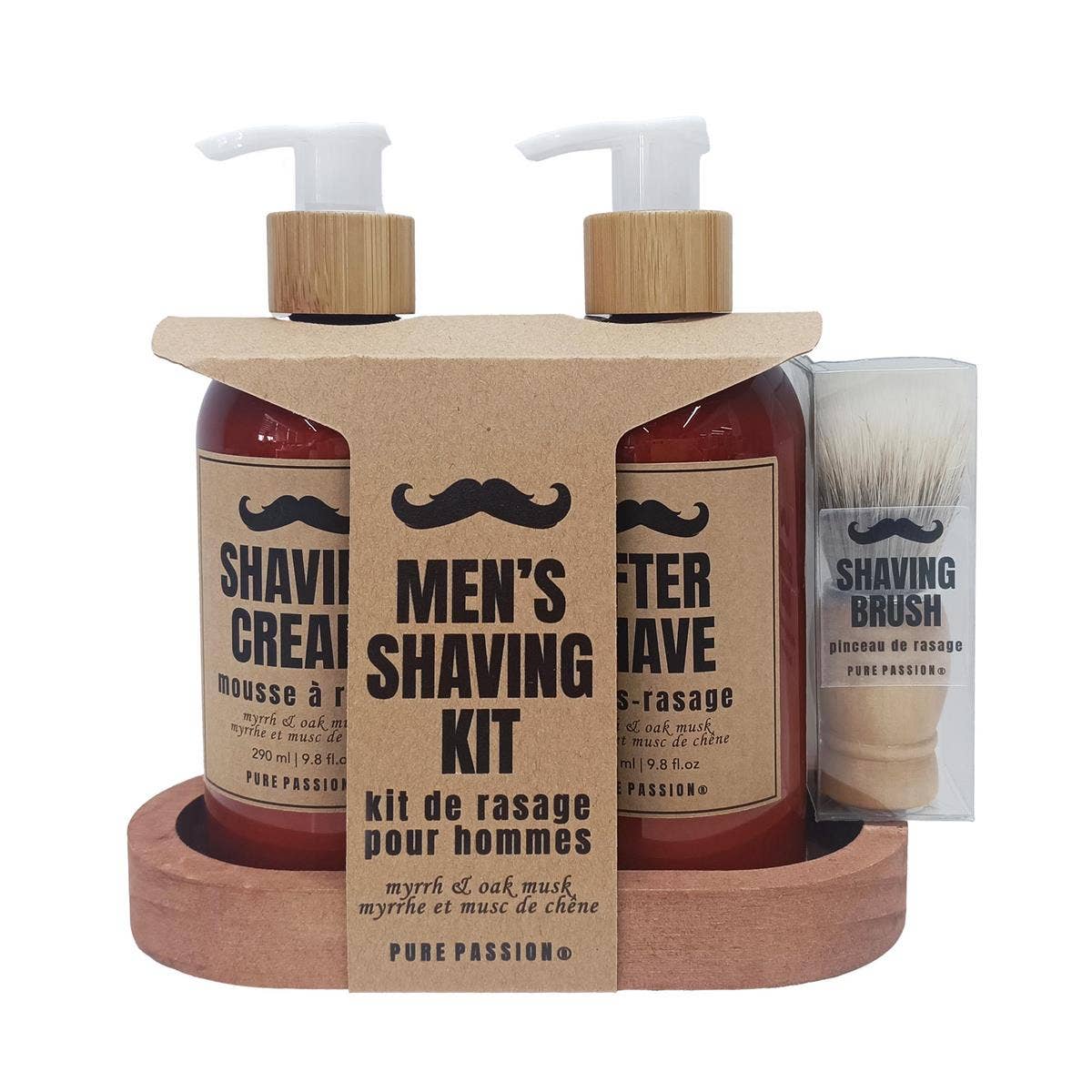 Bodico - Wholesale Shaving Set/Kit - Men's - Pure Passion Wooden Men's Shaving Caddy 290 ml0
