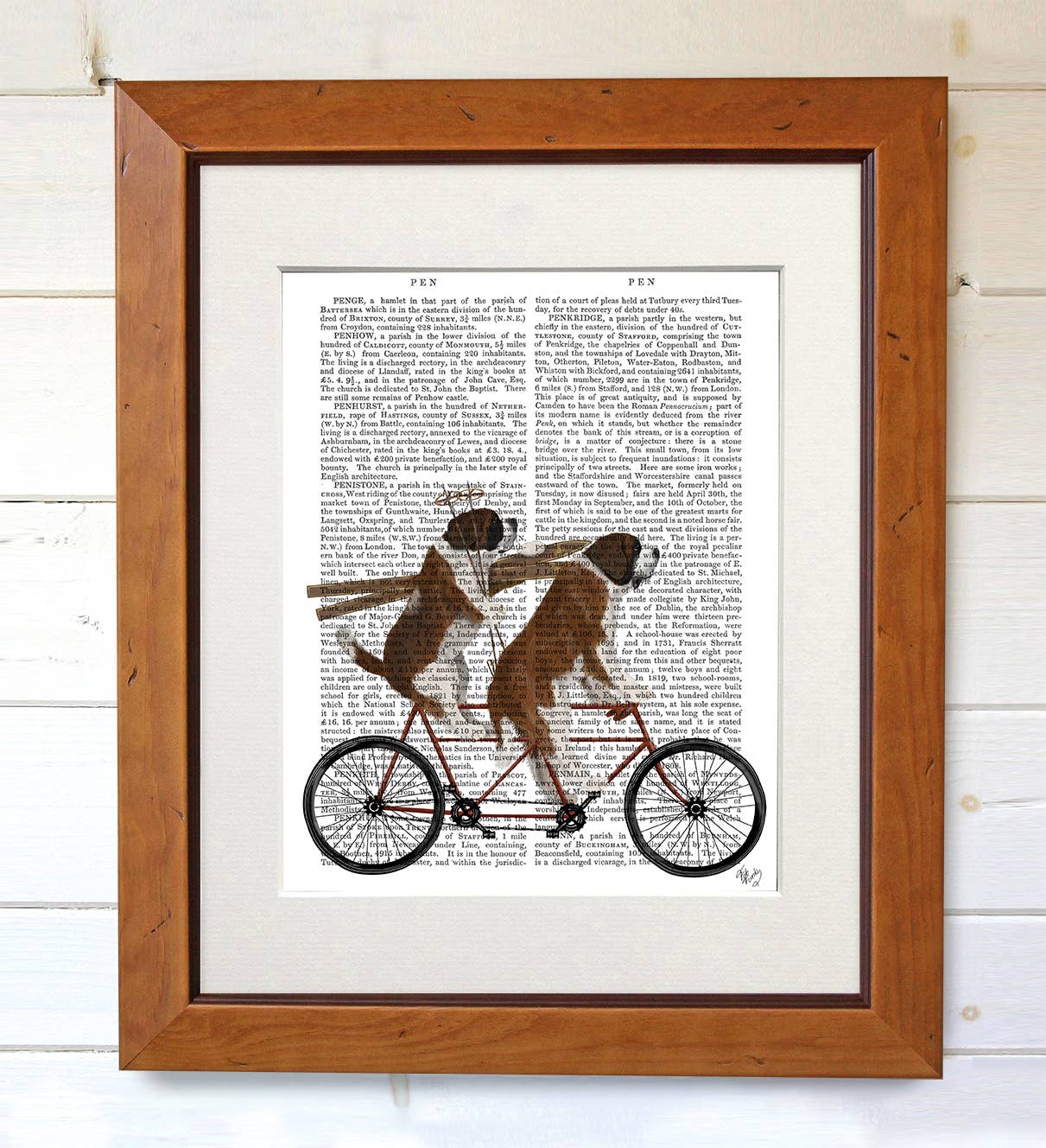 FabFunky Ltd - Wholesale Art Print - St Bernard Tandem Bike Dog Book Print / Art Print / Wall Art2