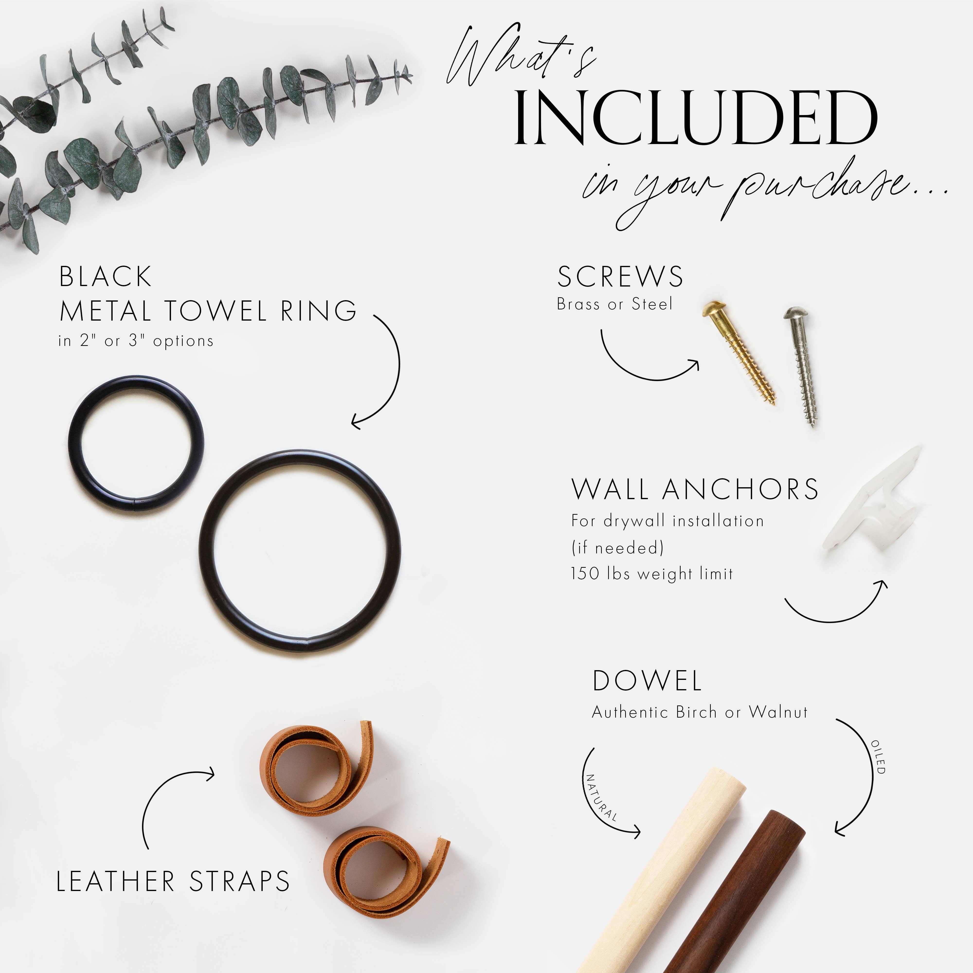 Keyaiira - Wholesale Towel Holder/Hanger - Bathroom Fixture Bundle - Black Ring - [Flat End Style]4