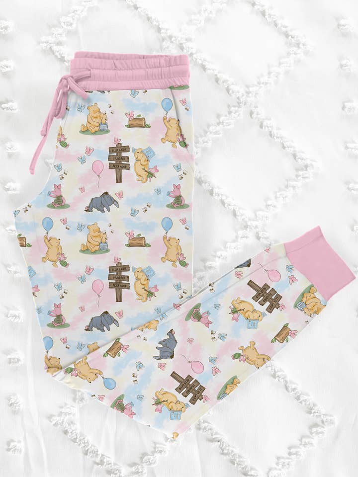 Bamboo Cozy Joggers (Adult) | Hundred Acre Wood for wholesale by Eliza Cate and Co